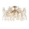 Aged Gold Semi Flush Light