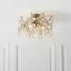 Aged Gold Semi Flush Light