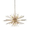 Antique Brass and Champagne Glass Pendant