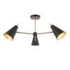 Matt Antique Brass Semi Flush Light