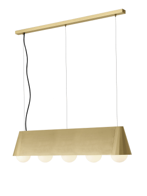 Cornet 5 Light Satin Brass Pendant